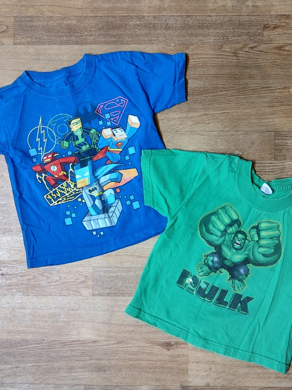 Lego Blue Superhero & Green Hulk Graphic Short Sleeve Tees - Pack of 2